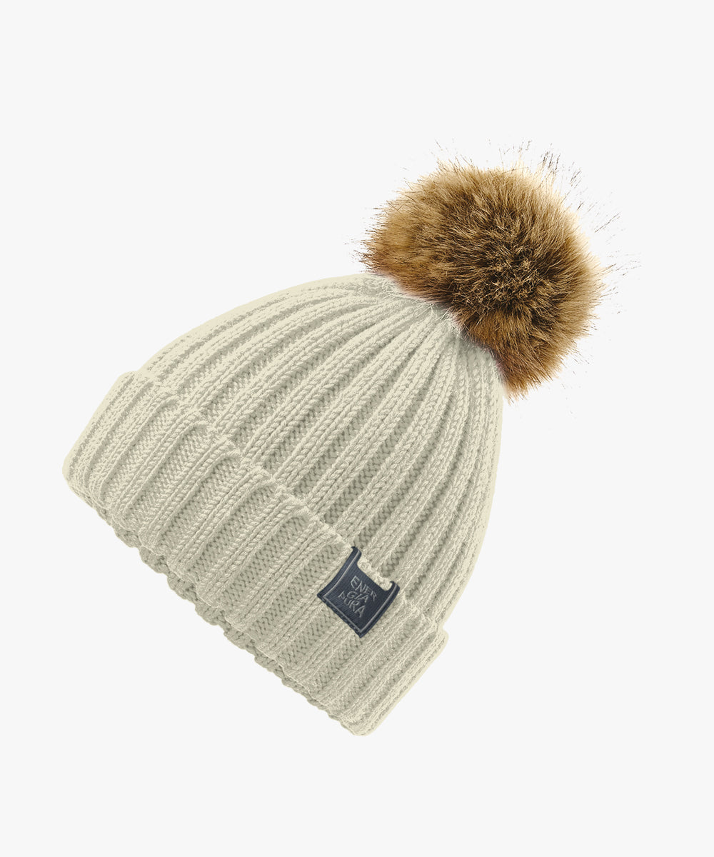 Mössa Pompom Beige